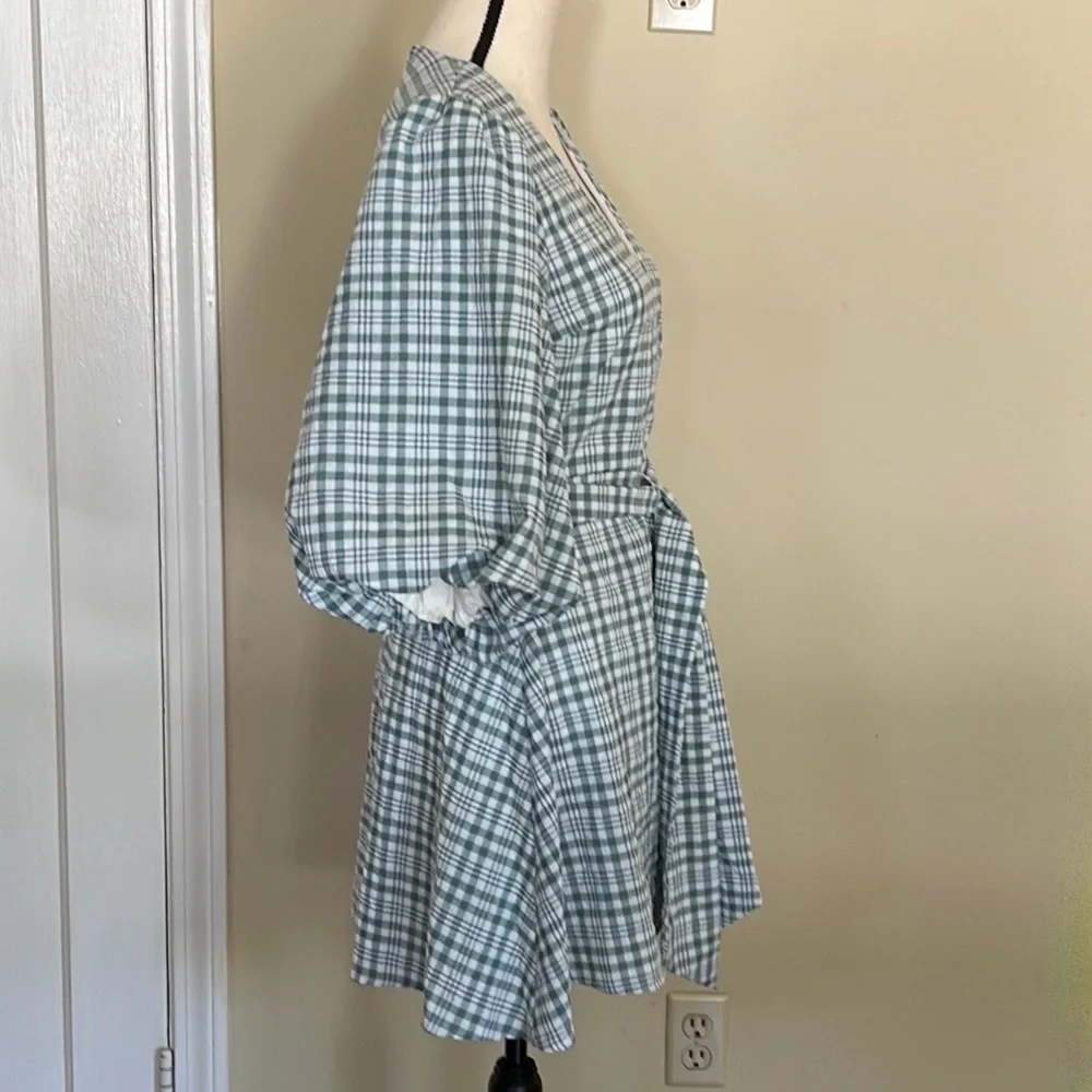 MinkPink Plaid Wrap Dress